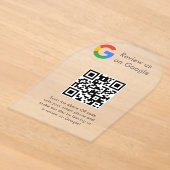 Zakelijk logo Google Reviews website scan Acryl Uitnodigingen (Laagn)