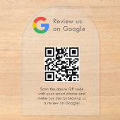 Zakelijk logo Google Reviews website scan Acryl Uitnodigingen (Voorkant)