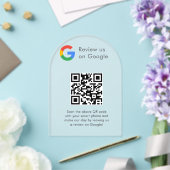 Zakelijk logo Google Reviews website scan Acryl Uitnodigingen (Insitu (Huwelijk))