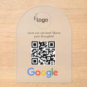 Zakelijk logo Google Reviews website scan  Acryl Uitnodigingen (Voorkant)
