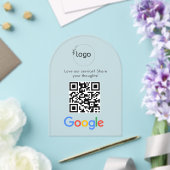 Zakelijk logo Google Reviews website scan  Acryl Uitnodigingen (Insitu (Huwelijk))