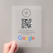 Zakelijk logo Google Reviews website scan Acryl Uitnodigingen (Insitu (Draagbaar))