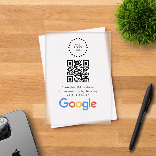 Zakelijk logo Google Reviews website scan Acryl Uitnodigingen (Insitu (Uitnodiging))