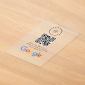 Zakelijk logo Google Reviews website scan Acryl Uitnodigingen (Laagn)