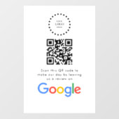 Zakelijk logo Google Reviews website scan Raamsticker (Vel)