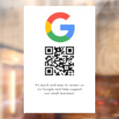 Zakelijk logo Google Reviews website scan  Raamsticker (Vel 2)