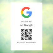 Zakelijk logo Google Reviews website scan  Raamsticker (Vel 3)