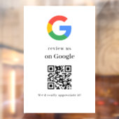 Zakelijk logo Google Reviews website scan  Raamsticker (Vel 2)