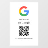Zakelijk logo Google Reviews website scan  Raamsticker (Vel)