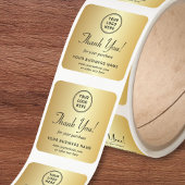 Zakelijk Logo Goud Bedankt Vierkante Sticker