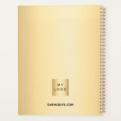 Zakelijk logo goud elegante naam script 2027 planner (Achterkant)