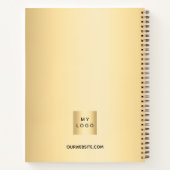 Zakelijk logo goud elegante naam script notitieboek (Achterkant)