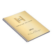 Zakelijk logo goud elegante naam script notitieboek (Rechterzijde)