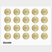 Zakelijk Logo Goud Ronde Sticker (Vel)