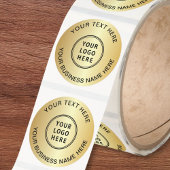 Zakelijk Logo Goud Ronde Sticker