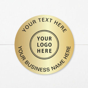 Zakelijk Logo Goud Ronde Sticker