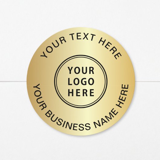 Zakelijk Logo Goud Ronde Sticker