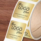Zakelijk Logo Goud Vierkante Sticker