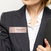 Zakelijk logo gouden werknemer elegant naambadge