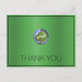 Zakelijk Logo Gras Groen Bedankt Briefkaart