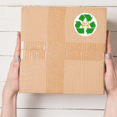 Zakelijk logo groen recyclingsymbool ronde sticker