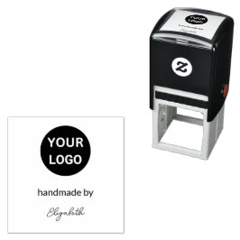 Zakelijk Logo Handgemaakt door Uw Naam Sjabloon Zelfinktende Stempel