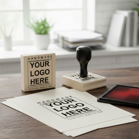 Zakelijk Logo & Handgemaakte Website | Aangepast M Rubberstempel