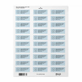 Zakelijk logo hier Aangepaste zakelijke blauw Etiket (Full Sheet)