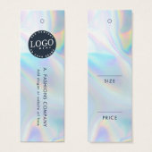 Zakelijk logo holografische kleding prijskaartje mini visitekaartjes (Voorkant /achterkant)