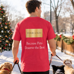 Zakelijk logo hondenuitlaatservice personeel werk t-shirt