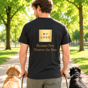 Zakelijk logo Hondenuitlaatservice Personeel Werkk T-shirt