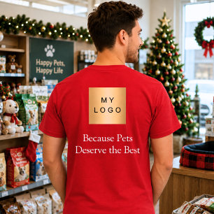 Zakelijk logo Hondenuitlaatster Personeel Werkkled T-shirt