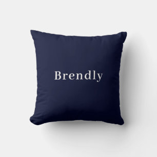 Zakelijk logo I merknaam promotioneel Navy Blue Kussen