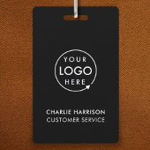 Zakelijk Logo ID | Modern Zwart Personeel Badge