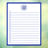 Zakelijk logo in marineblauw whiteboard takenlijst raamsticker (Vel 3)