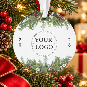 Zakelijk Logo Jaar Modern Kerstgroen Ornament