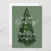 Zakelijk Logo Kerstbomen Feestdagenkaart (Voorkant / Achterkant)