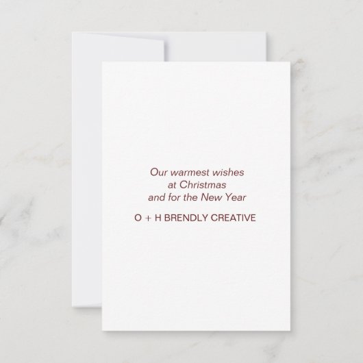 Zakelijk logo kerstboom kerst kaart notitiekaartje (Achterkant)