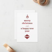 Zakelijk logo kerstboom kerstkaart notitiekaartje (Voorkant / Achterkant in situ)