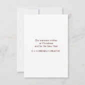 Zakelijk logo kerstboom kerstkaart notitiekaartje (Achterkant)