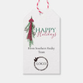 Zakelijk logo kerstcadeautag cadeaulabel (Voorkant)