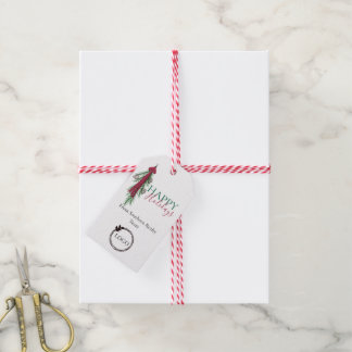 Zakelijk logo kerstcadeautag cadeaulabel