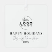 Zakelijk Logo Kerstmis Metalen Ornament (Achterkant)