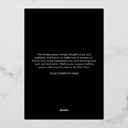 Zakelijk Logo Kerstversiering Kaart (Achterkant)