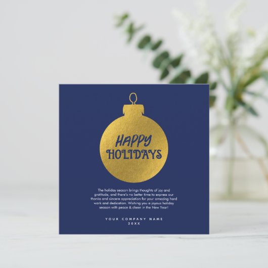 Zakelijk Logo Kerstversiering Kaart (Staand voorkant)