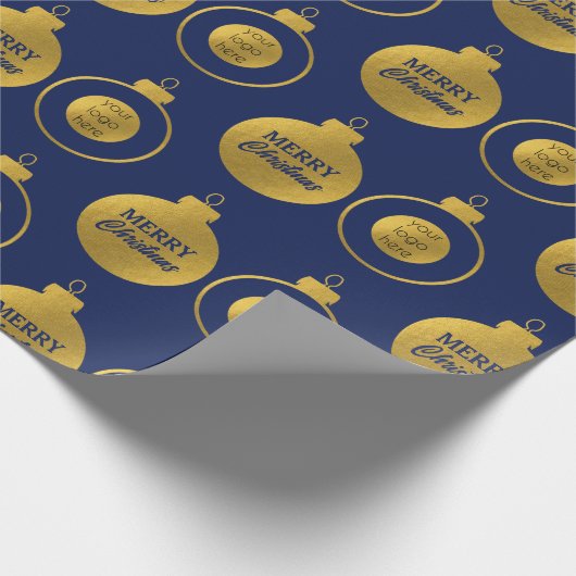 Zakelijk Logo Kerstversiering Kaart Cadeaupapier (Hoek)