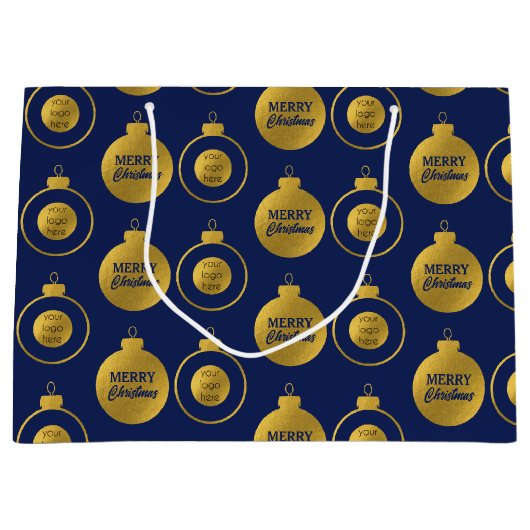 Zakelijk Logo Kerstversiering Kaart Groot Cadeauzakje (Voorkant)