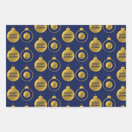 Zakelijk Logo Kerstversiering Kaart Inpakpapier Vel (Voorkant 2)