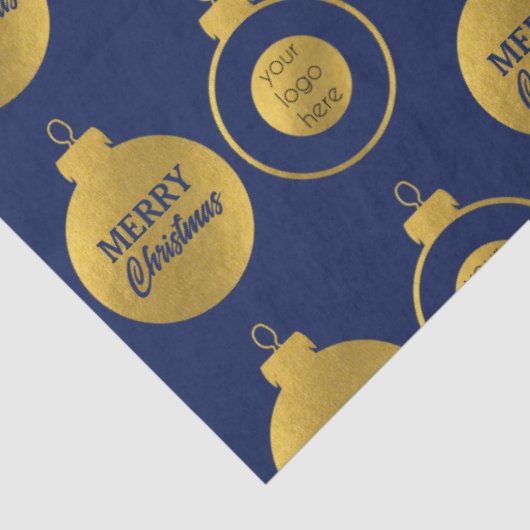 Zakelijk Logo Kerstversiering Kaart Tissuepapier (Detail)