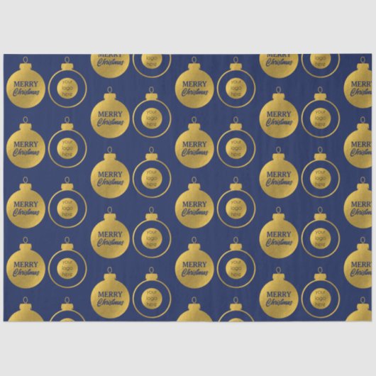 Zakelijk Logo Kerstversiering Kaart Tissuepapier (Voorkant)